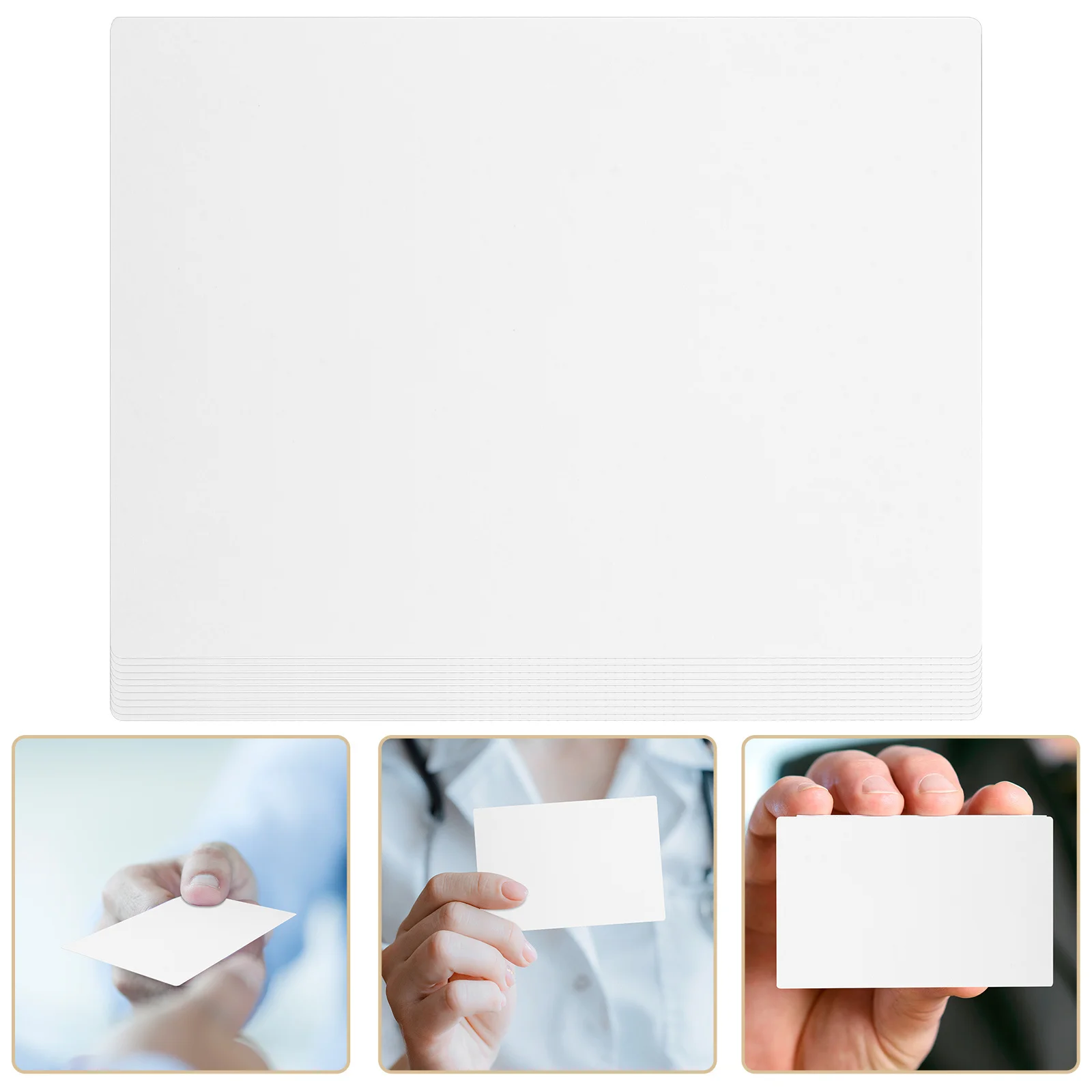 

10Pcs Sublimation Name Cards Double Side Heat Transfer Business Card Blanks Printable Plastic Flexible Blank Business Cards