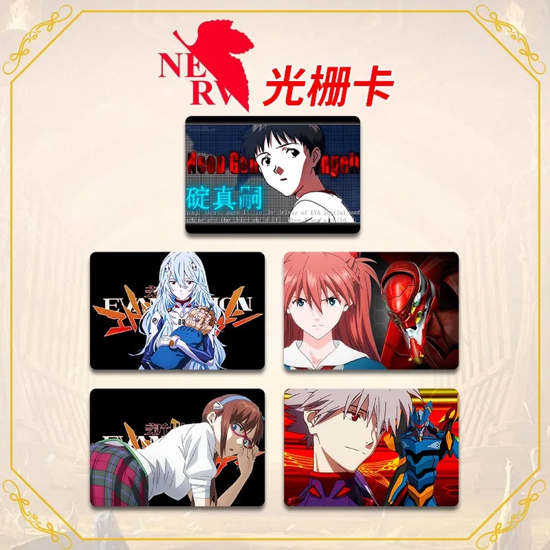 

Creative EVA Card Rei Shinji Asuka Langley Soryu Anime Action Figure Grating Bookmark Goods Toy Christmas Gift Anime Merchandise