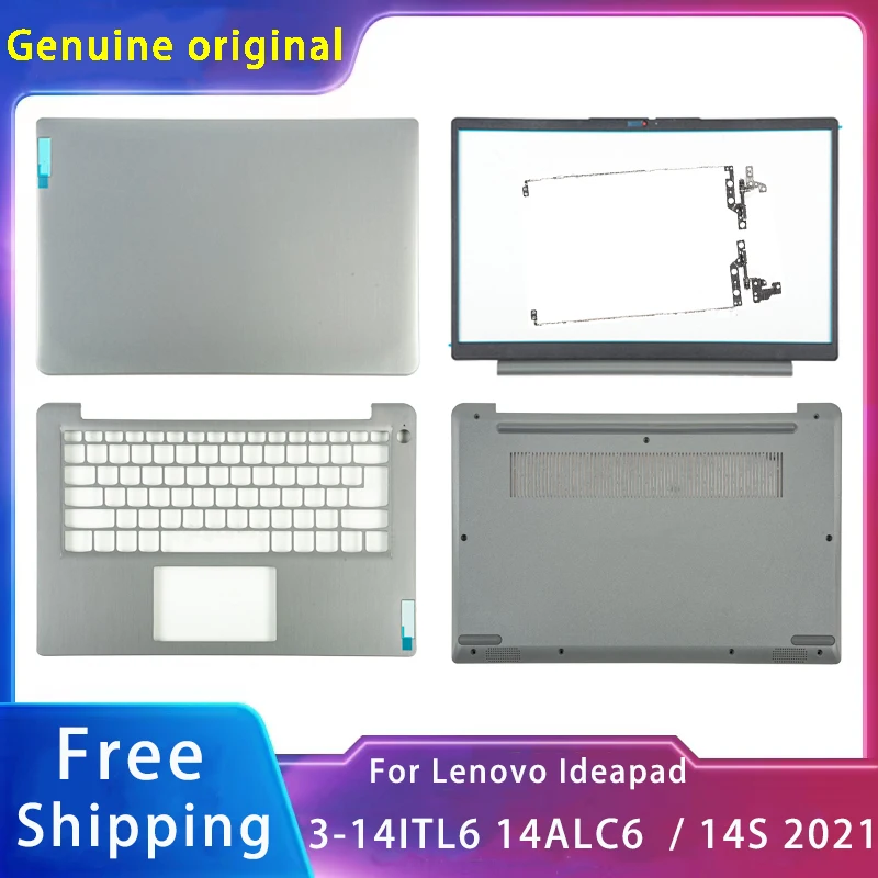 

New For Lenovo Ideapad 3-14ITL6 ;3-14ALC6;14S 2021 Replacemen Laptop Accessories Lcd Back Cover With LOGO/Front Bezel Silvery