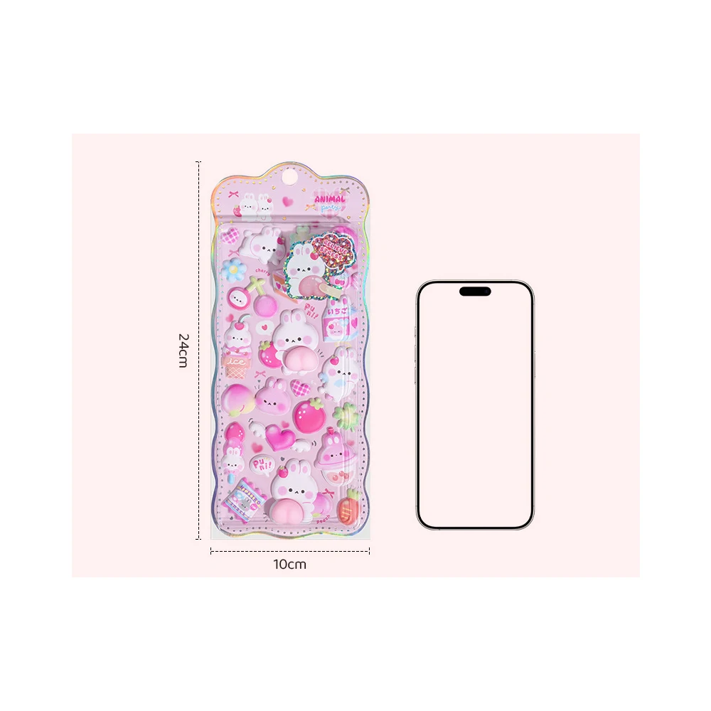 Kawaii الكرتون لينة لطيف الأرنب الصغير 3D معسر الاسترخاء بعقب ملصقات لطيف DIY بها بنفسك كتاب المحمول أعواد تزيين مهرجان هدية