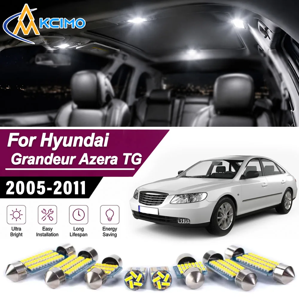 Plug And Play Canbus Error Free LED Interior Bulbs Accessories For Hyundai Grandeur Azera TG 2005-2011 Interior Lights
