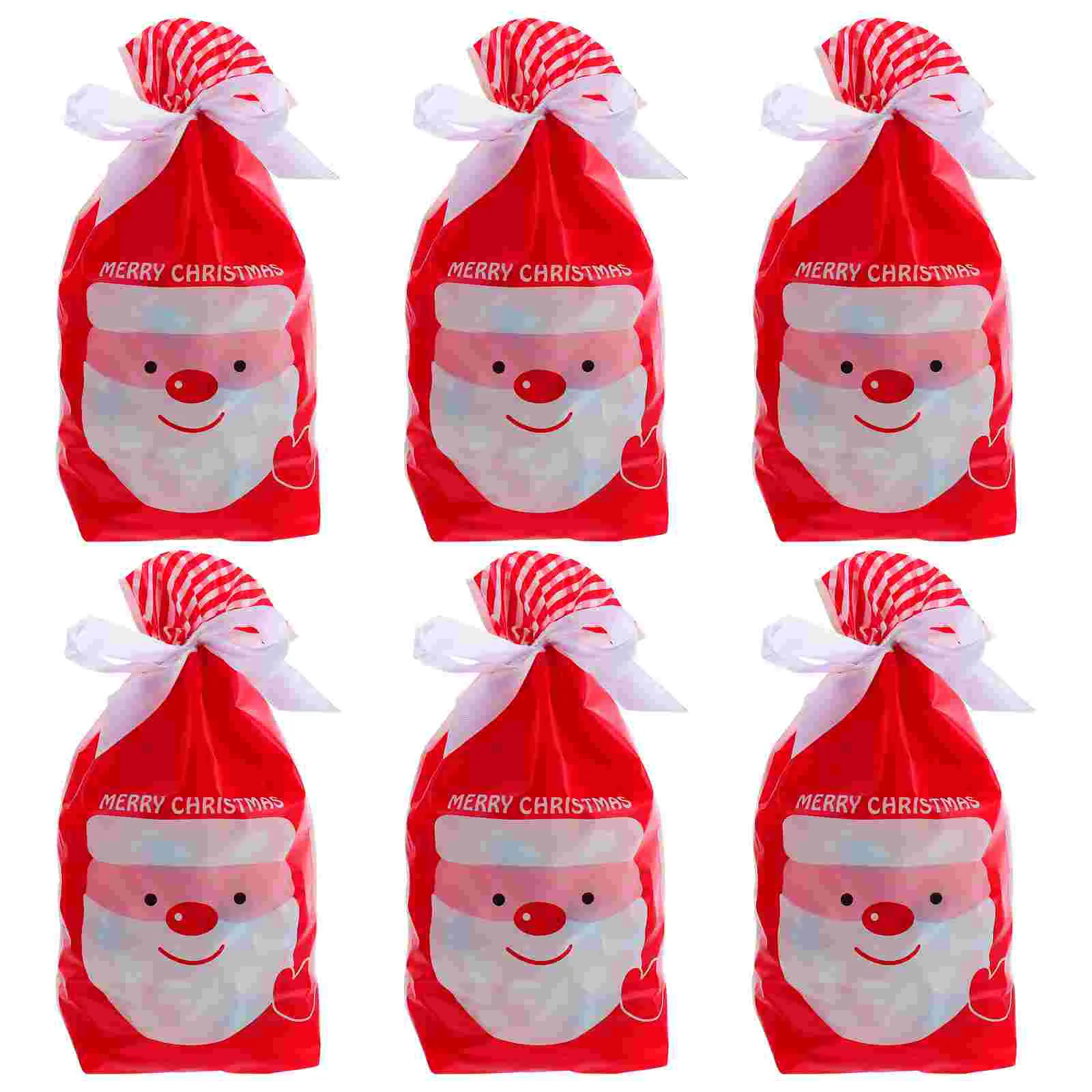 

50 Pcs Christmas Drawstring Bag Gift Pouch Treat Bags Birthday for Presents Xmas Biscuit Packing Party Candy