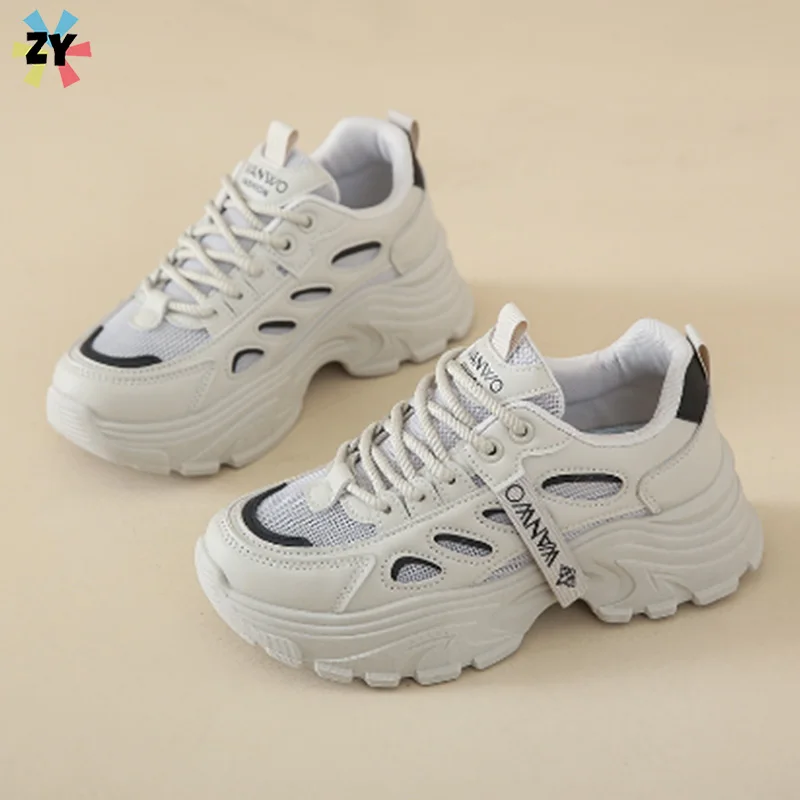 new breathable platform daddy shoes senior sense fried street wide shoe head all match non-slip sports casual shoes