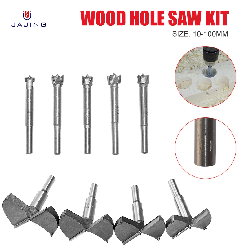 1pc 38-100mm Forstner  Boring Drill Bits Big Size Woodworking Self Centering Hole Saw Tungsten Carbide Wood Cutter Tools