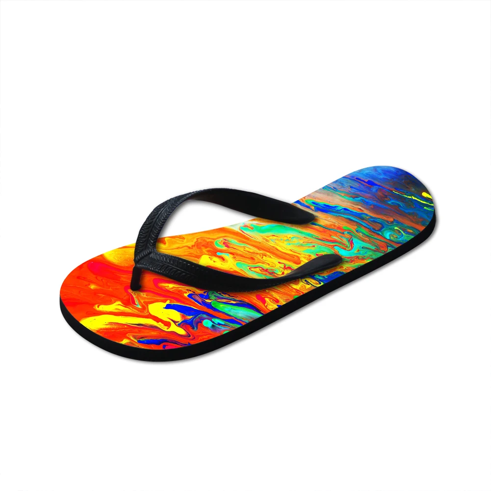 Hot Abstract Multicolor Fashion Slippers Mens Womens Latest Sandals Outdoor Leisure Flip Flops Travel Beach Non Slip Slippers