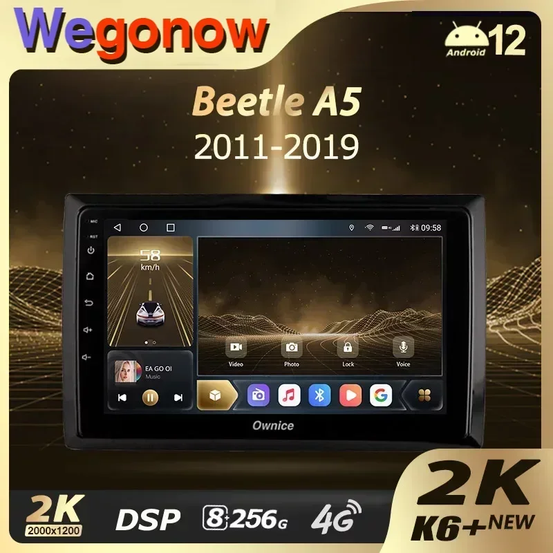 Ownice K6+ 2K for Volkswagen Beetle A5 2011 - 2019 Car Radio Multimedia Video Player Navigation Stereo GPS Android12 No 2din DVD