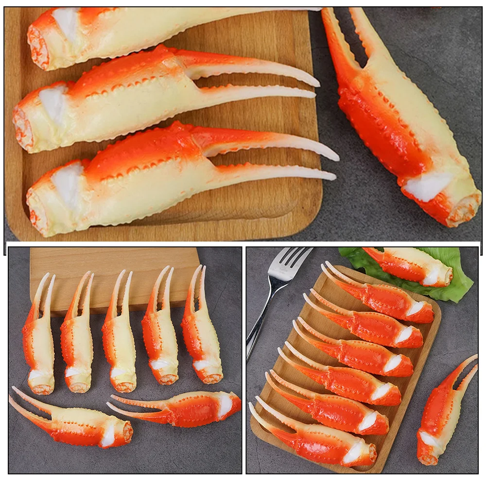 Imitation Crab Legs Compact Decor Claw Shaped Figurine Artificial Faux Simulated Toy