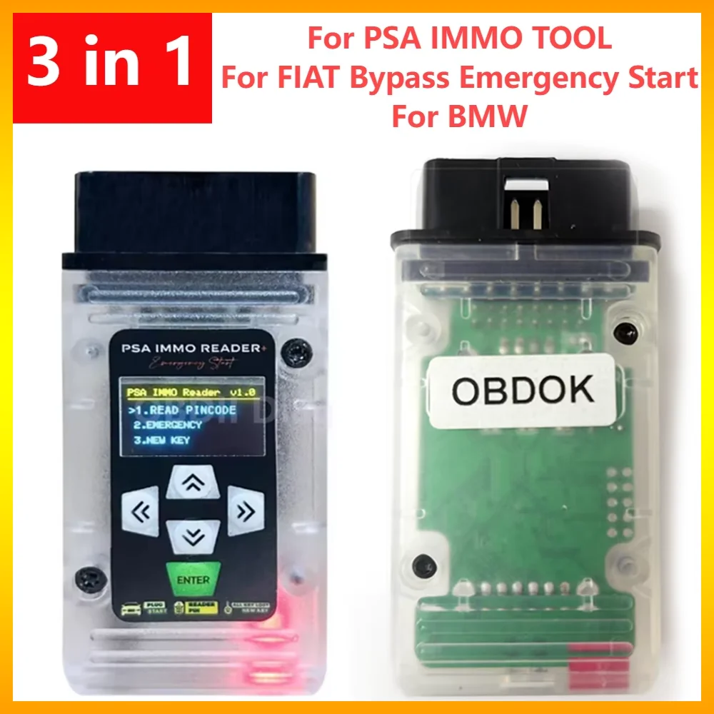 

For PSA Immo Reader Emergency Start 3 in 1 For PSA Immo OBD2 Key Simulator for FIAT for BMW Plug and Play Force Ignition Tool