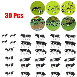 30 peças escala ho pintado animais de fazenda vacas 8 postes diferentes modelo ferroviário escala 1:87 modelo animais p8714 kit de construção de modelo