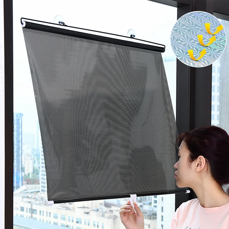 2pcs Summer Retractable UV Resistant Roller Blind Sunshade Roller Blind General Motors Car Window Sunshade Inner Curtain