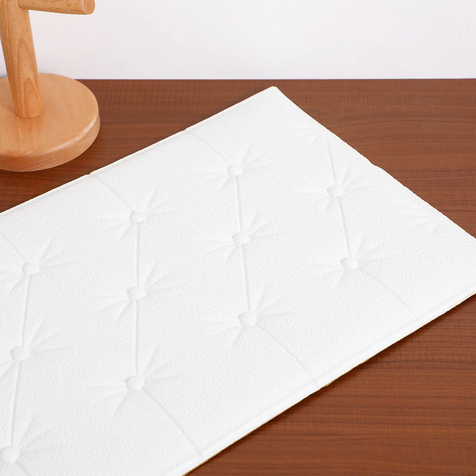Wall Stickers Self Adhesive White 3D TV Background Home Decor Living Room Bedroom Anti-collision