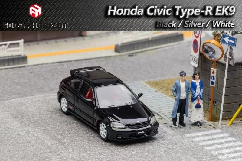 Focal Horizon FH 1:64 Civic Type-R EK9 White Silver Black limited999 Diecast Model Car