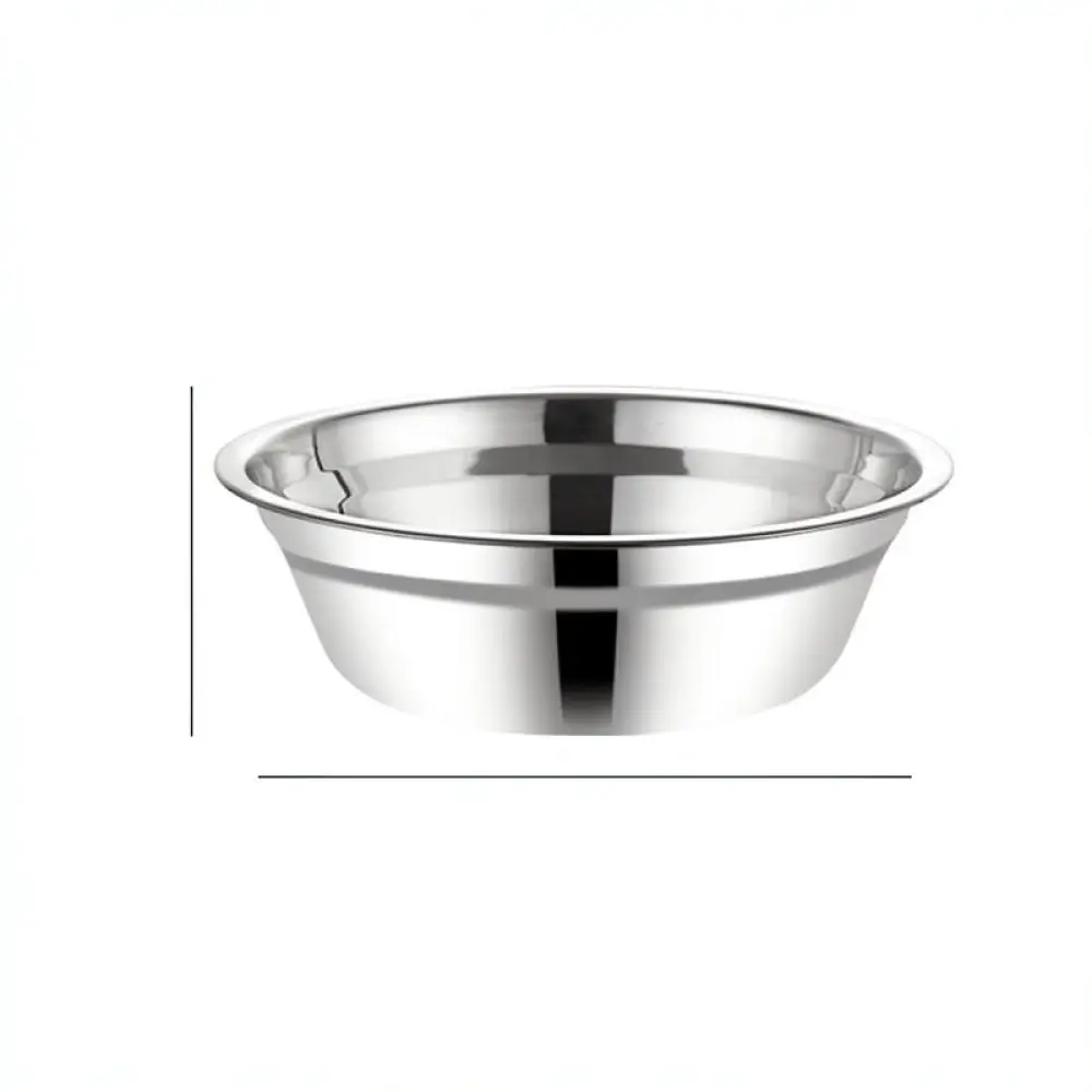 High Performance Stainless Steel Round Basin For Yabei Kitchen Bowl Durable Serving Dish Mixing Kneading Vessel
