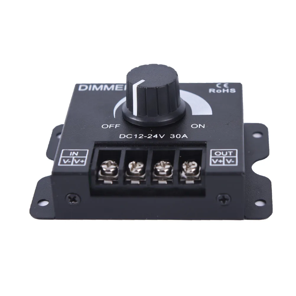 1PC Dc12v/24v 30a Led Switch Dimmer Controller For Led Strip Single Color Black-New