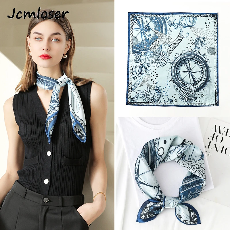 

New 70*70cm Scarf 100% Silk Bandana Women Square Scarves Wrap printed Summer Fashion Luxury High Quality Headband Hijab Shawls