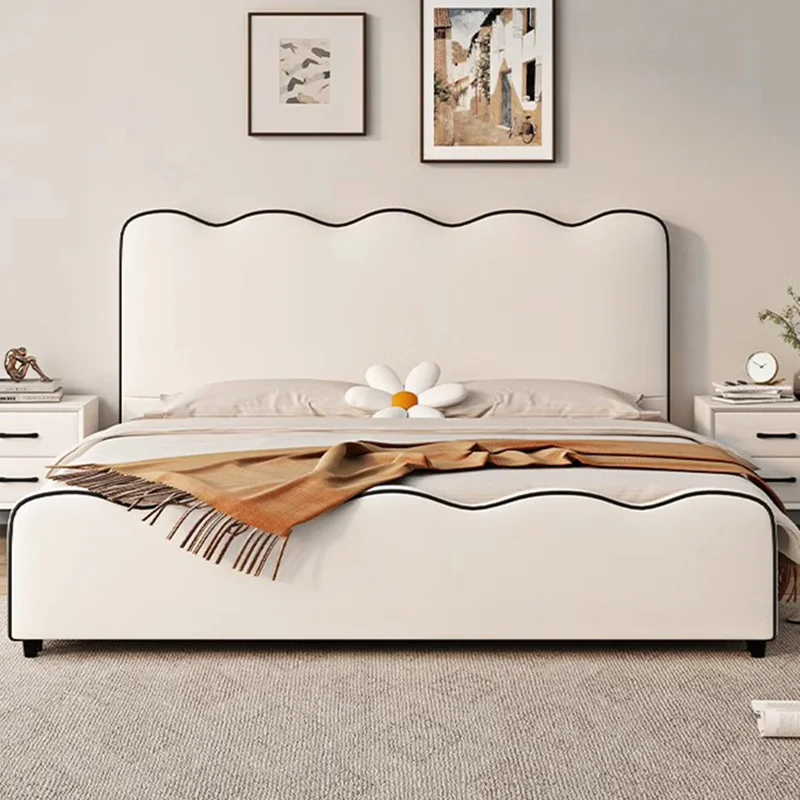 Aesthetic Double Bed Bedroom Marriage Europian Unique Couple Bed Japanese Luxury Camas De Matrimonio Dormitorio Modern Furniture