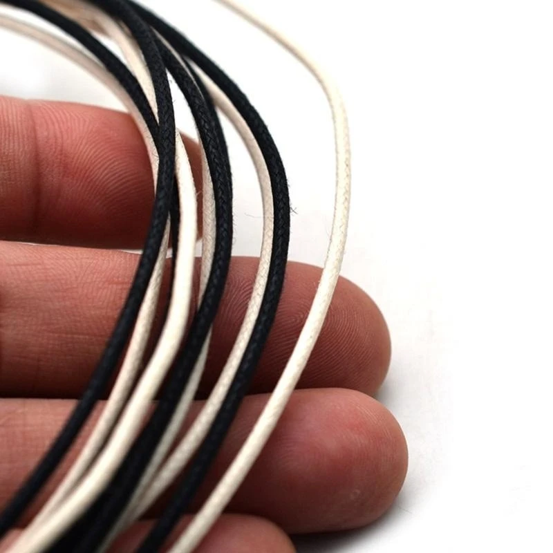 3 Meter Vintage Guitar Wire Waxed Covered Pre-tinned 7-strand Pushback Guitar Instrument Cable Set(1-Black and 1-Yellow)