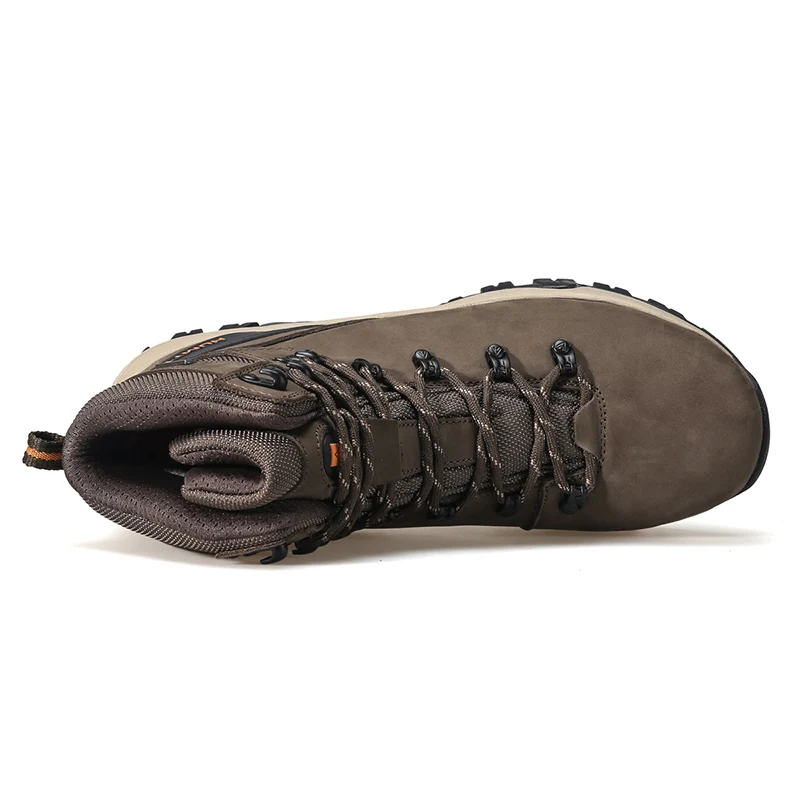 HUMTTO-Sapatos de couro impermeáveis para homens, botas esportivas, escalada, caminhada, ao ar livre, trekking, caça, tênis masculinos, designer de