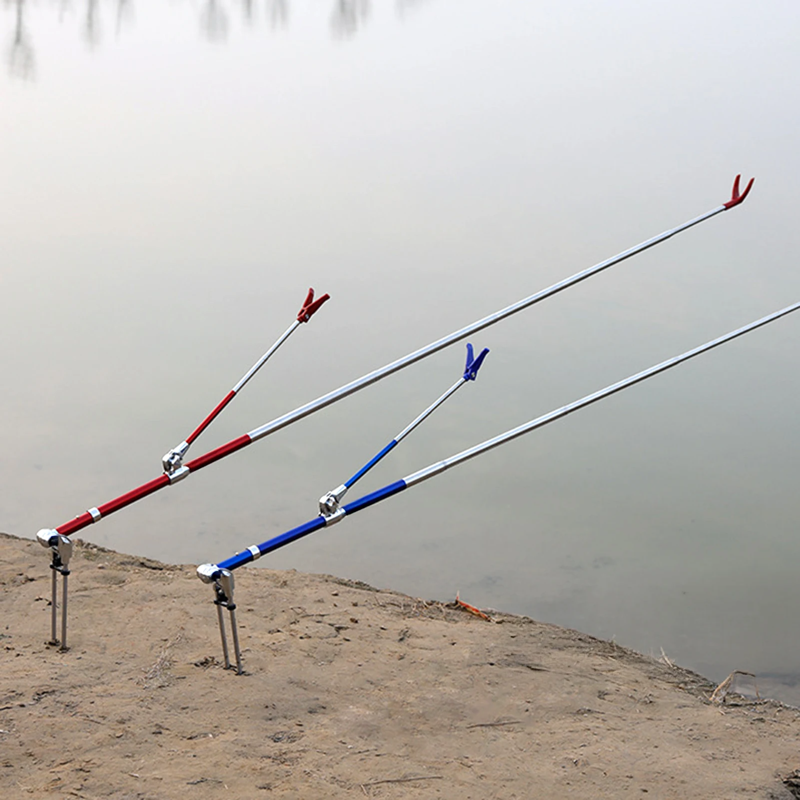 

Telescopic Fishing Rod Holder Portable Aluminum Alloy Fish Rod Support Multi Angle Adjustable Fishing Rod Bracket Fishing Gears