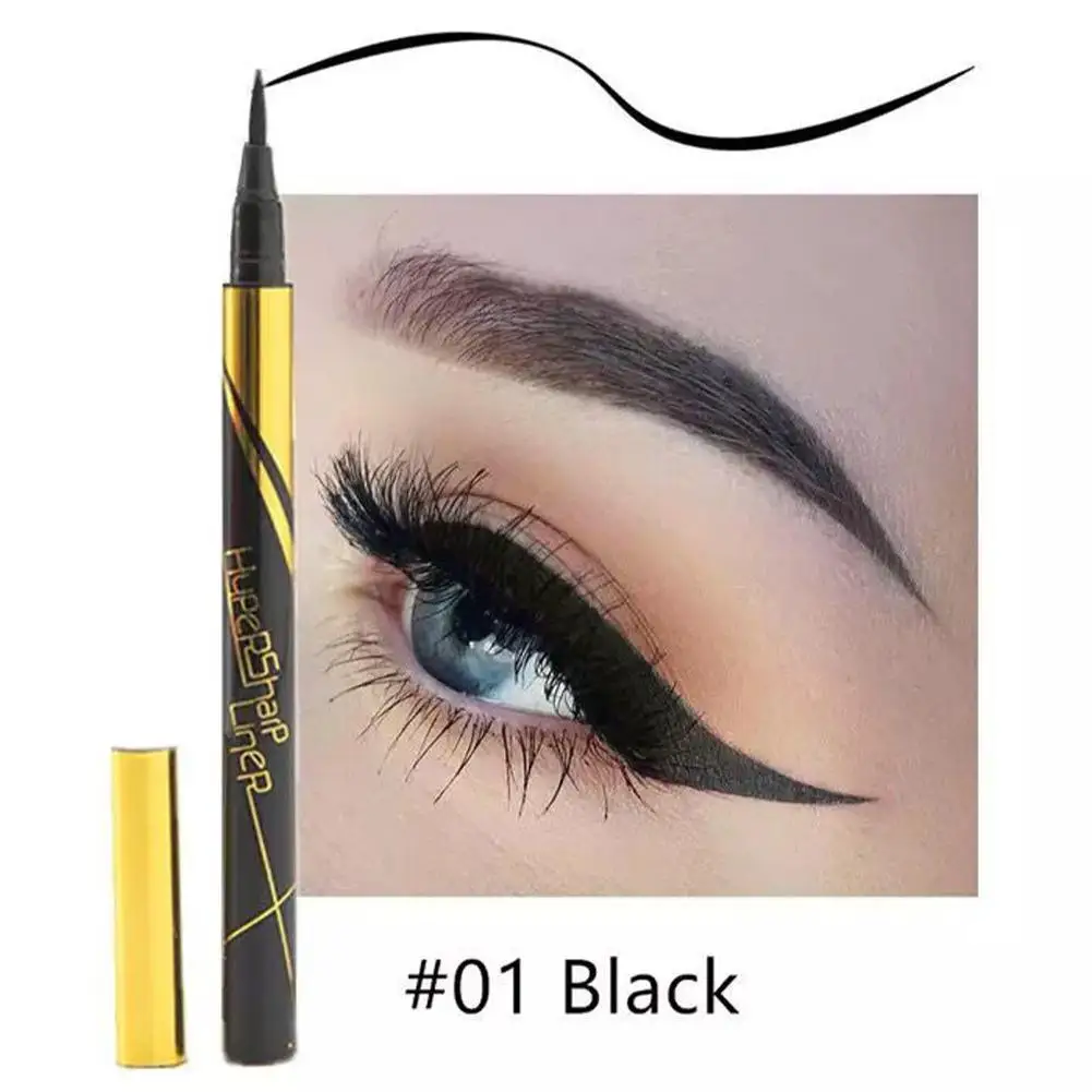 Czarny Eyeliner w płynie Super wodoodporny ołówkiem czarna wkładka maquiagem wodoodporna kosmetyczna Eyeliner do oczu do oczu