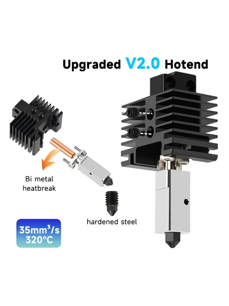 Kompletny hotend z termistorem i dyszą ze stali hartowanej do Bambu Lab X1 X1C P1P P1S, kompletny hotend Bamboo Lab X1 Carbon — zdjęcie produktu 7