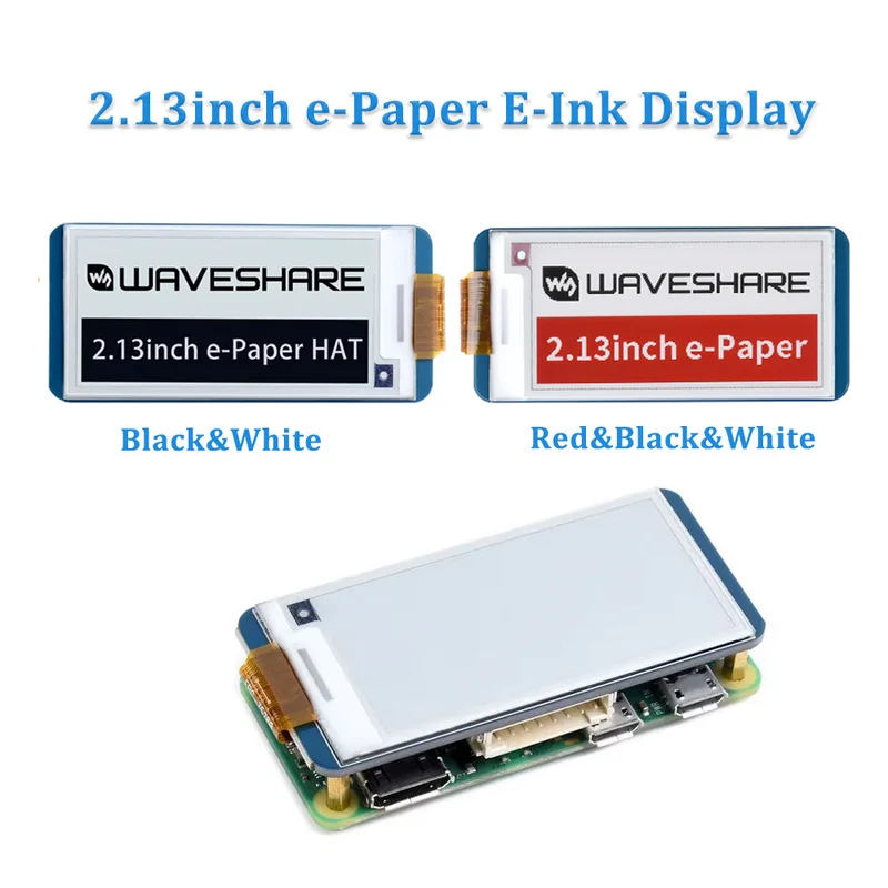 Raspberry Pi 2.13inch e-Paper E-Ink Display HAT SPI Interface 250x122 2.13 inch