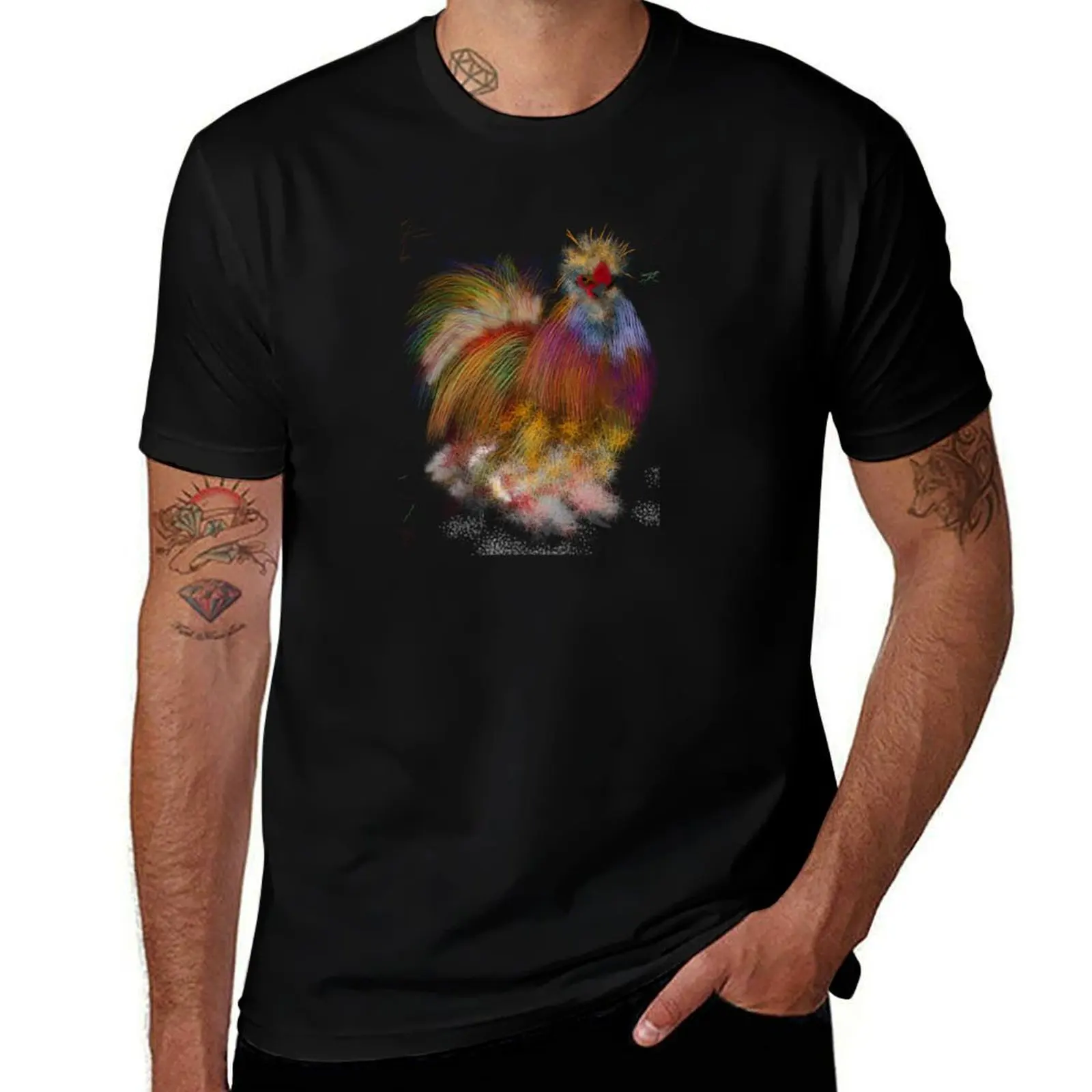 

man for cotton t Silkie slim T-Shirt t pack Chicken man t colors man shirts shirts funny fit shirts for