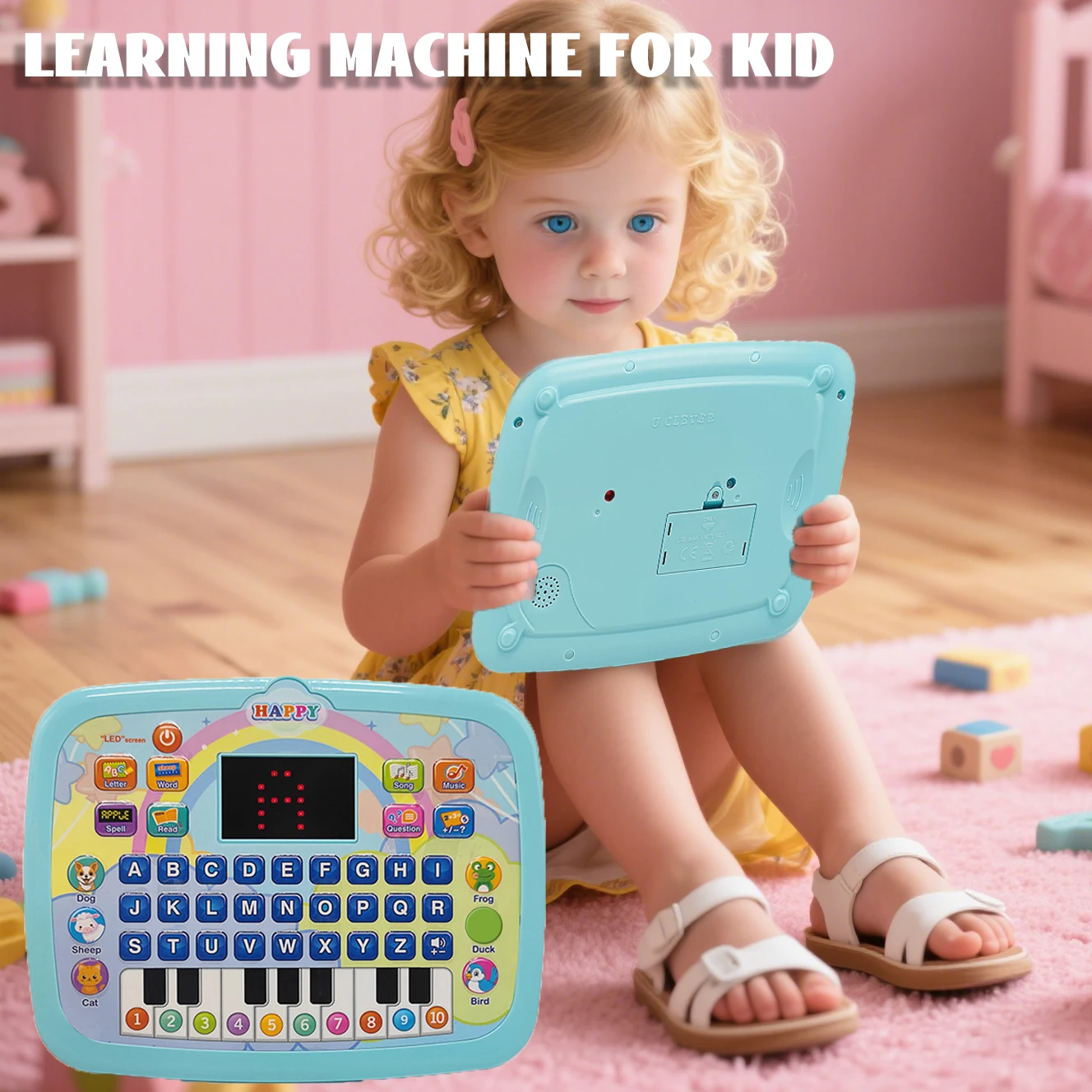 Macchina per l'apprendimento per bambini Lingua parlante Giocattoli elettrici inglesi Gioco di studio elettronico Ragazze Ragazzi Regalo Bambino Computer per bambini