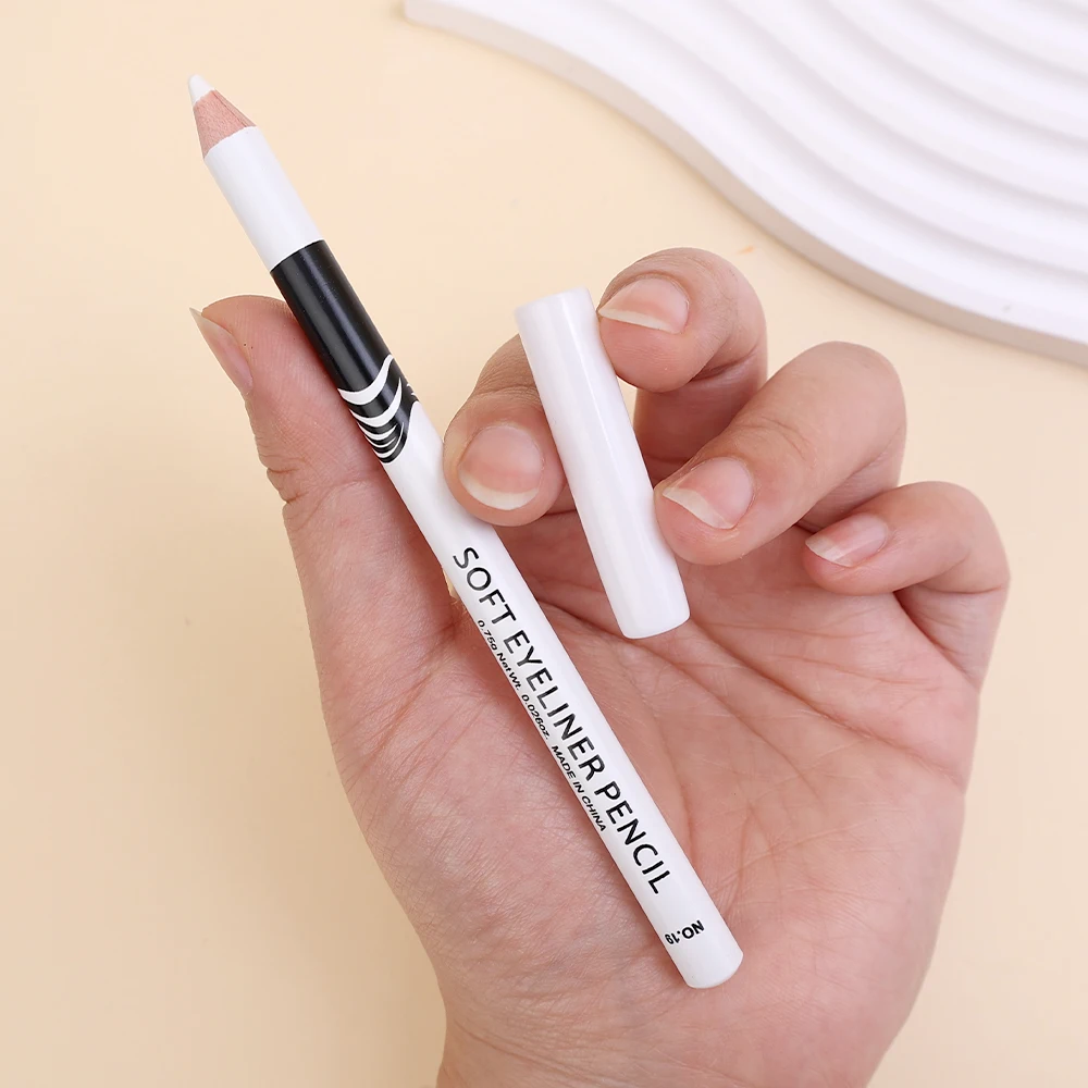 Matte White Eyeliner Pencil Waterproof Lasting Brightening Smooth Easy To Wear Eye Liner Lying Silkworm Pen Eyes Makeup Cosmetic