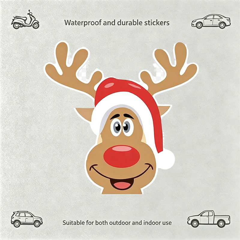 Car StickersWaterproof Christmas Reindeer Sticker Vinyl Decal High Quality for Car DecorationAuto Decor