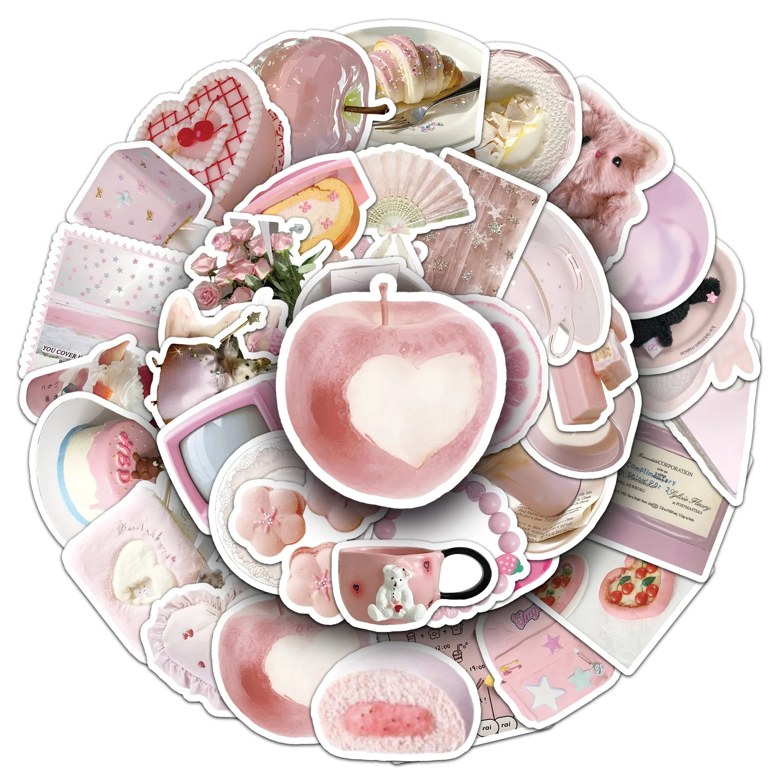 

10/30/50PCS Pink INS Style Doodle Creative Decoration Cute FunDIY Refrigerator Skateboard Water Cup Laptop Decal Kids Toy