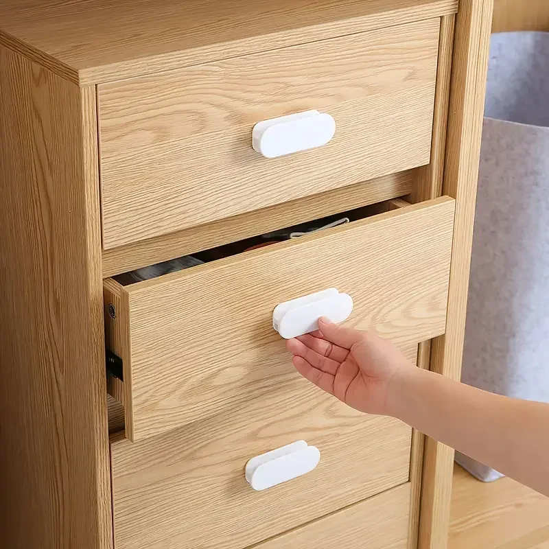 2PCS Window Cabinet Drawer Handles Self-adhesive Door Wardrobe Handle Organizer Paste Open Sliding Door Knob Auxliary Device image 4
