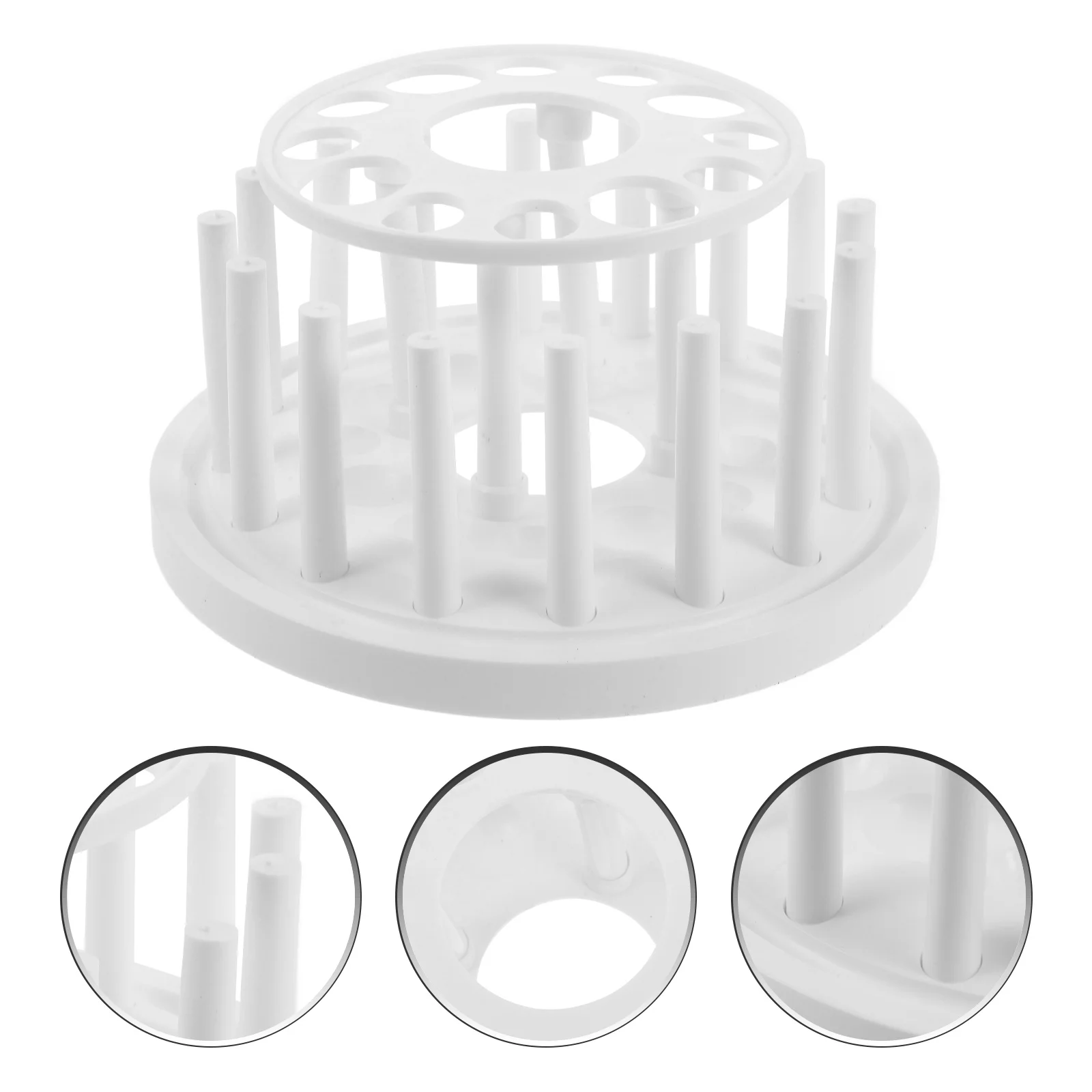 

Plastic Test Tube Holder 12 Holes Stable Reusable Laboratory Tube Storage Rack Organizer Test Tubes Rack