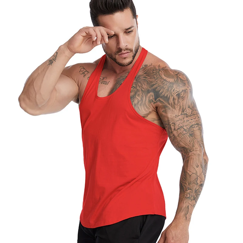 Cá Tính Cotton Tập Luyện Tập Gym Xe Tăng Chui Áo Thể Thao Áo Sơ Mi Stringer Quần Áo Thông Thường Chạy Singlets Thể Dục Áo Vest