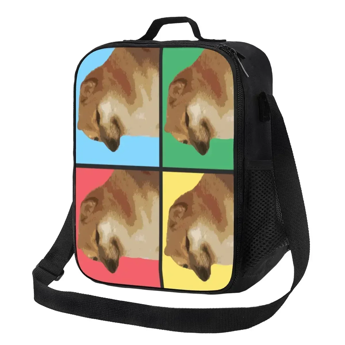 

Самурай, японская мем, изолированная сумка для обеда для женщин, портативный термохолодильник, коробка для бенто для еды, работы, школы, путешествий