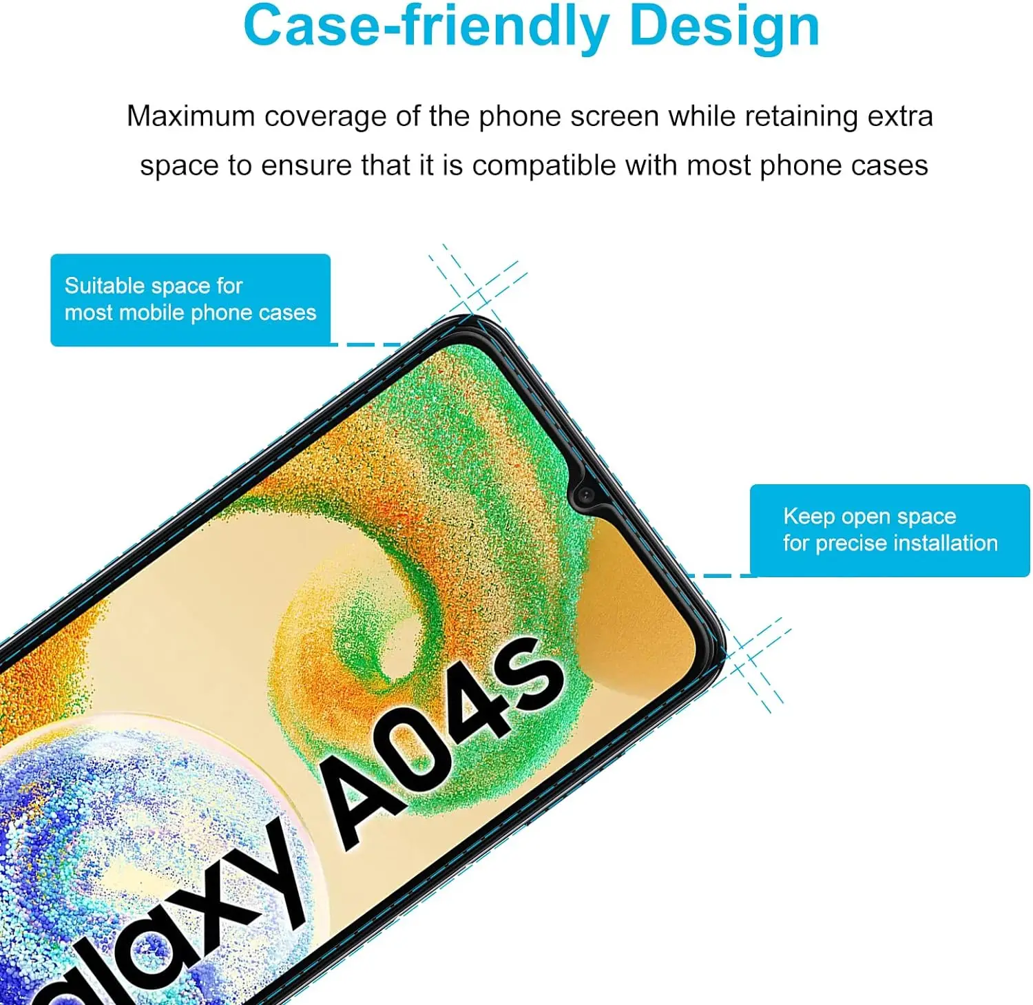 2/4 قطعة HD حامي الشاشة لسامسونج غالاكسي A04 A04e A04S A04 كور 9H فيلم الزجاج المقسى #4