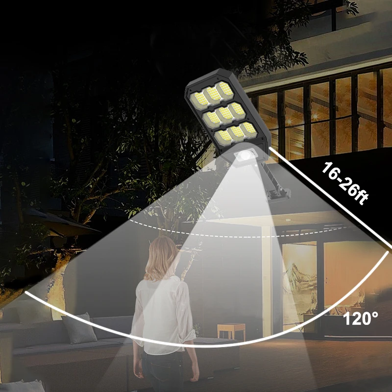 279led Solar motion lights Solar street Light with remote control Dimmable Waterproof Decoration Lighting for Garden