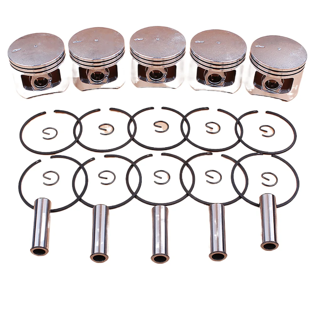 5 Set/lot 45mm Piston Rings Kit For 4500 5800 5200 Chinese Chainsaws 45cc 52cc 58cc Engine Motor Gas Chinese Chainsaw Spares