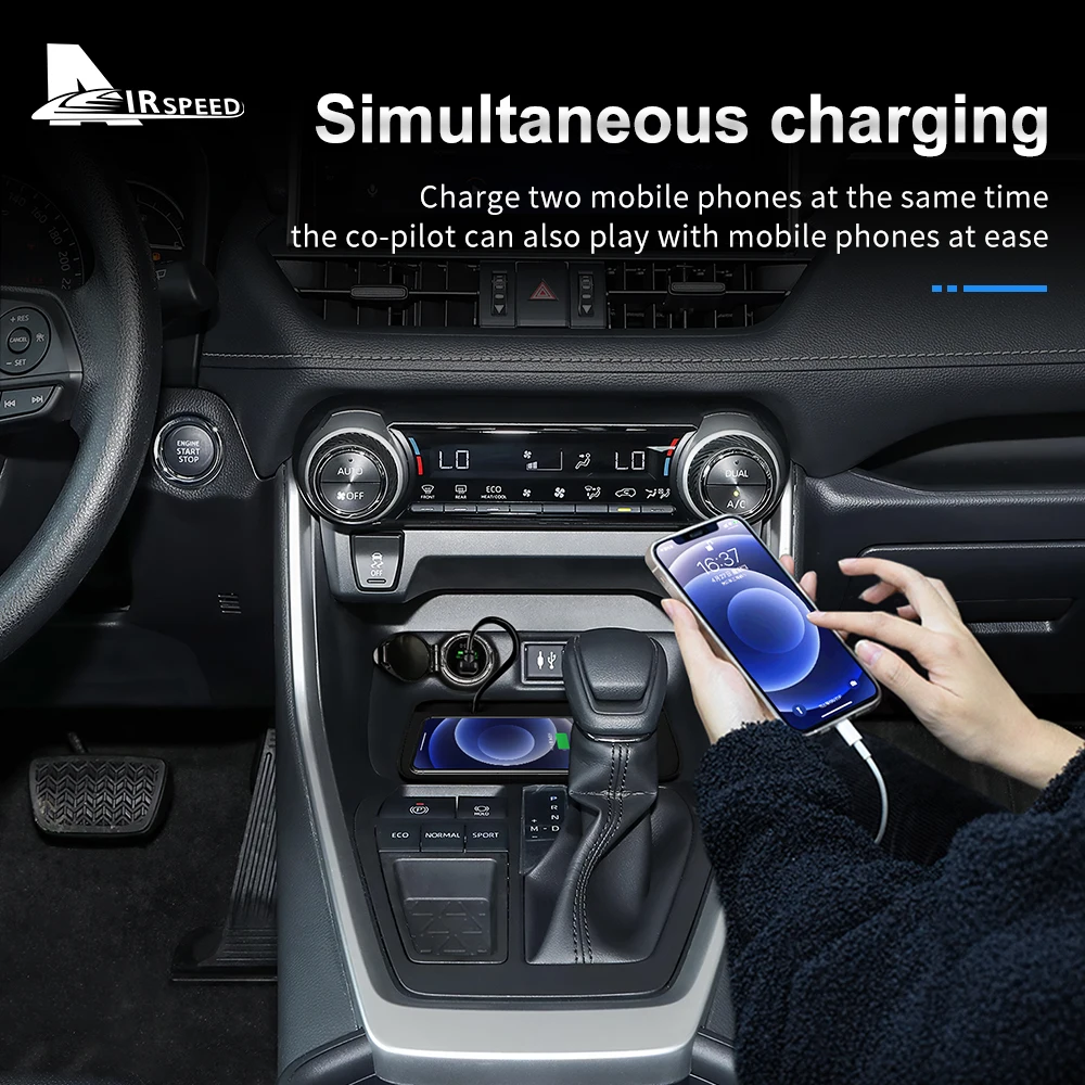 For Toyota Rav4 Rav 4 xa50 2019 2020 2021 2022 15W Mobile Phone Fast Charging Holder Interior Car Wireless Charger LHD RHD