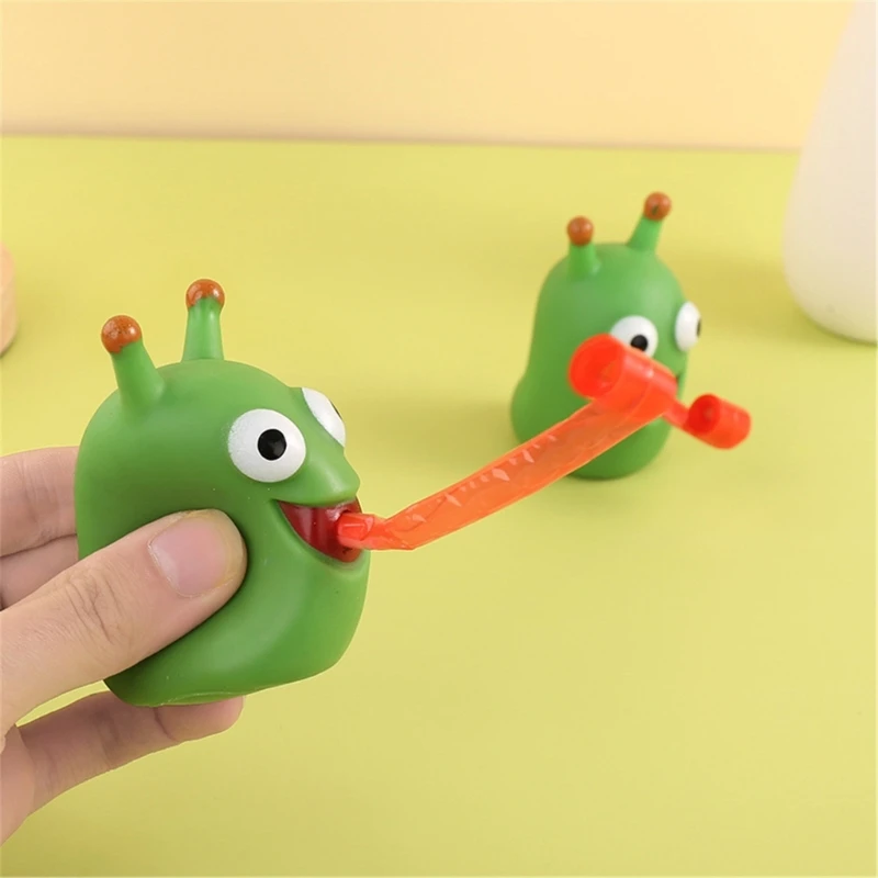 Funny Squeeze Toy Tongue Poping Out,Stress Relief Relieve Hand Fidgets Toy,Sensory Therapies Toy for Stress Anxiety P31B