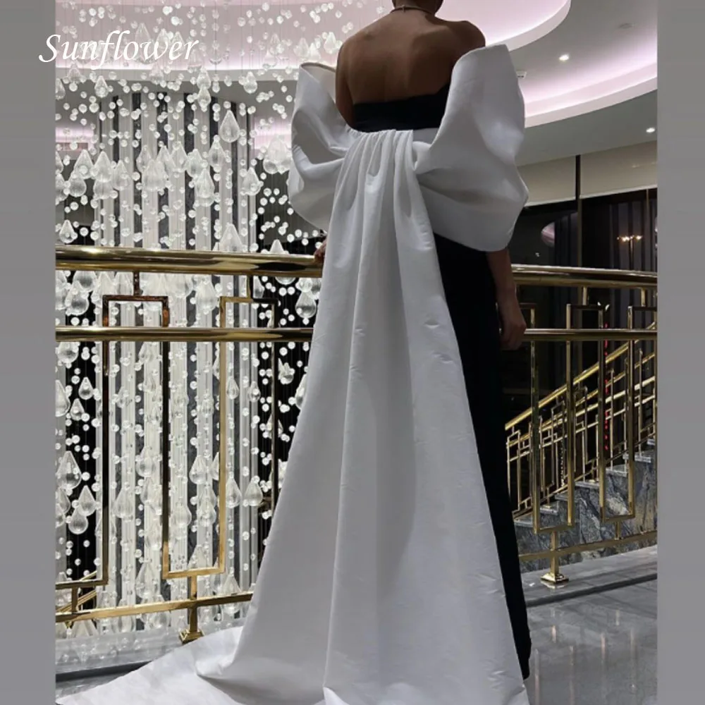 2023 Slim Backless Satin Bow Floor-Length High-end Custom Prom Gowns  Bow Off the Shoulder Formal Evening Dres