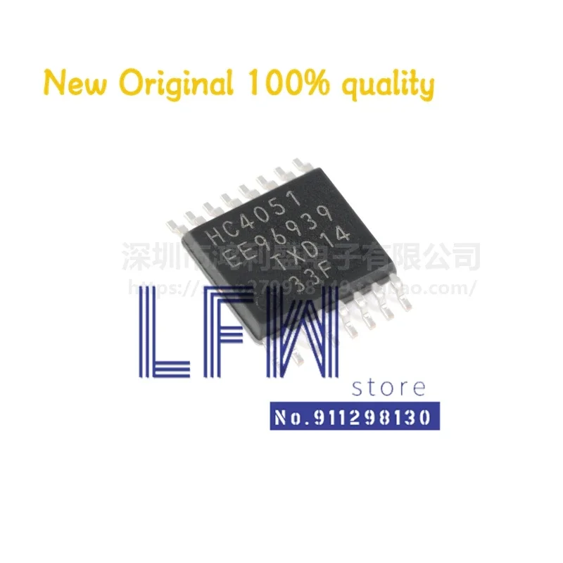 10pcs/lot 74HC4051PW 74HC4051 HC4051 TSSOP-16 Chipset 100% New&Original In Stock