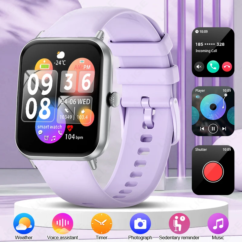 LIGE แฟชั่น 1.83 "HD สมาร์ทนาฬิกาผู้หญิงบลูทูธโทร IP68 กันน้ําสุภาพสตรีนาฬิกา Daily Health Monitor Smartwatch ใหม่