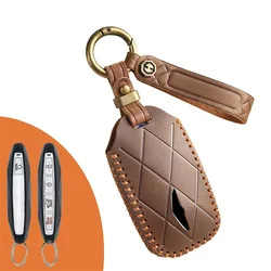 For Hyundai Genesis G80 2023 2024 2025 G70 G90 G90RS4 GV60 GV80 Auto Accessory New Leather Car Key Cover Smart Remote Fobs Case