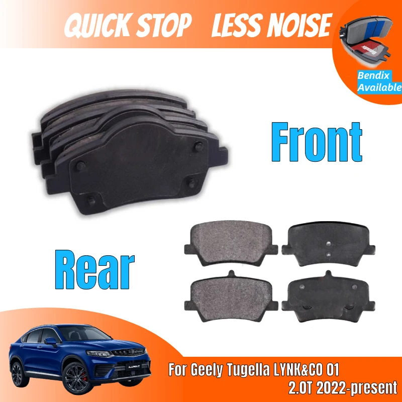 THREEON Quick Stop Front Rear Brake Pads For GEELY Tugella 2.0T 2022-Present LYNK and co 01 LYNK & Co 01 2017-Present