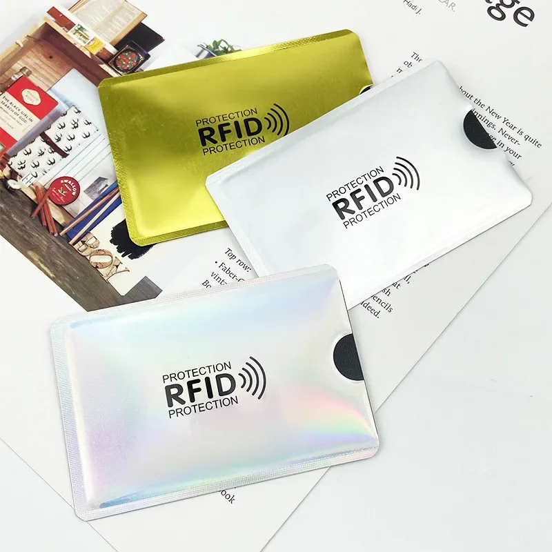 

New Anti Bank Card Holder Metal Nfc Blocking Reader Lock Id Credit Card Bag Men Women Laser Aluminium Card Case Protect