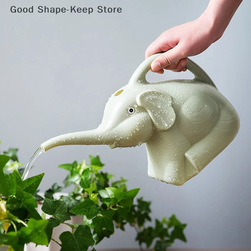 لطيف الفيل على شكل علبة سقاية بلاستيكية للنباتات في الهواء الطلق الري حديقة أداة ديكور المنزل التبعي