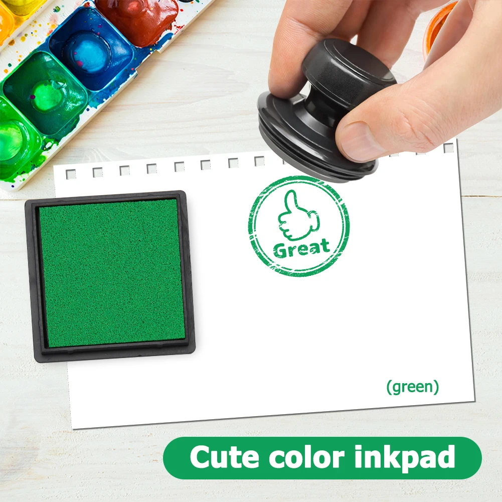 Set Alat Tulis DIY Scrapbooking Inkpad dengan Warna Gradasi untuk Album Diary untuk Guru Sekolah Siswa Stempel Ornamen