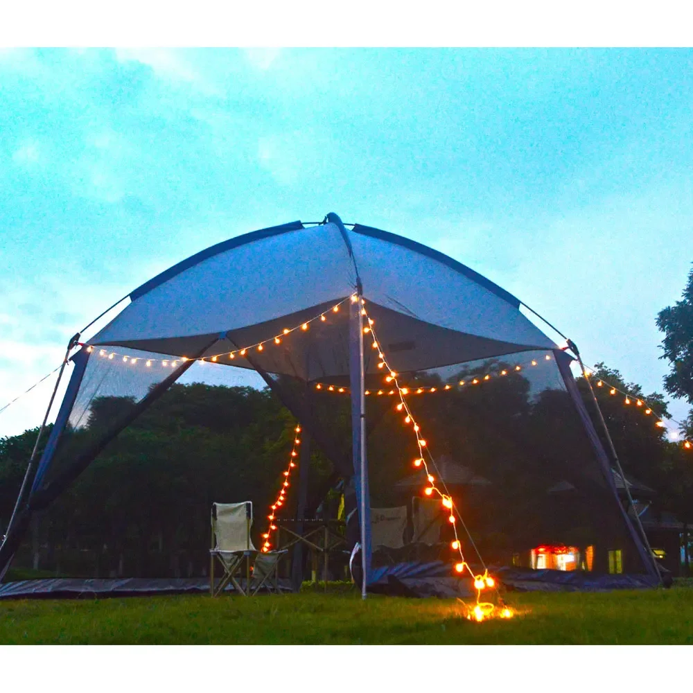 Outdoor Large Camping Tent Canopy 5-8 Person Family Party Travel Hiking Picnic Sun Shelter Awning Anti-mosquito Mesh Protable