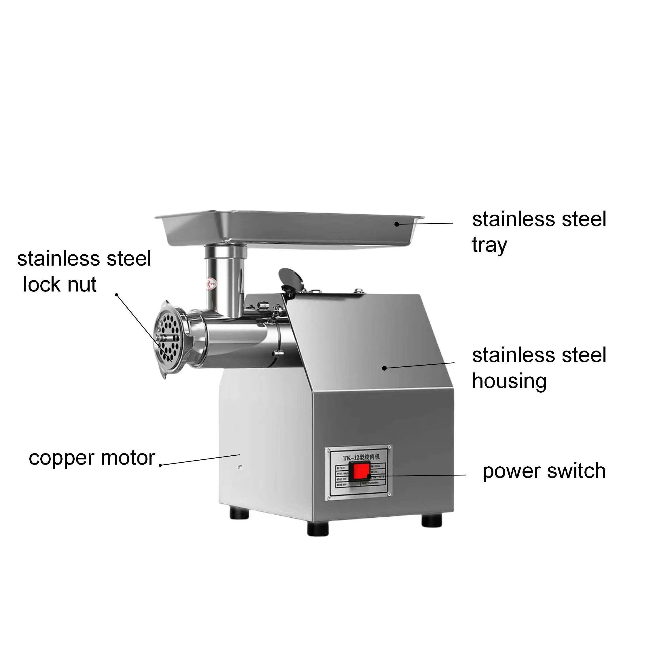 Hot Sale Industrial Electric  Mince Meat Grinder Chopper Electric Small Meat Chopper Electric Meat Mincer